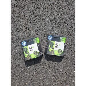 New HP 63 XL Black Ink Genuine OEM 2 Pack Exp 2021